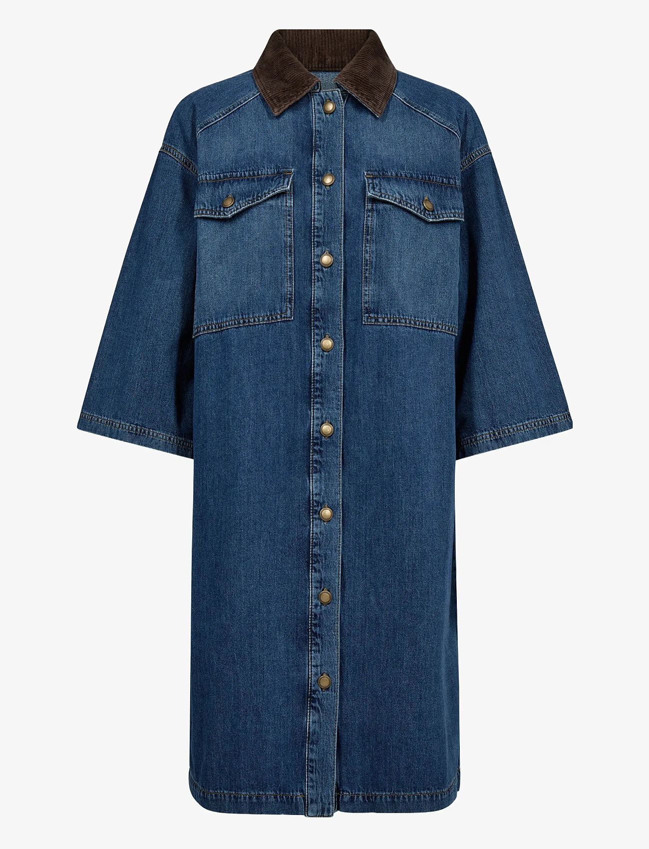 MOS MOSH - MMVikka Lara Dress - džinsa kleitas - blue - 0
