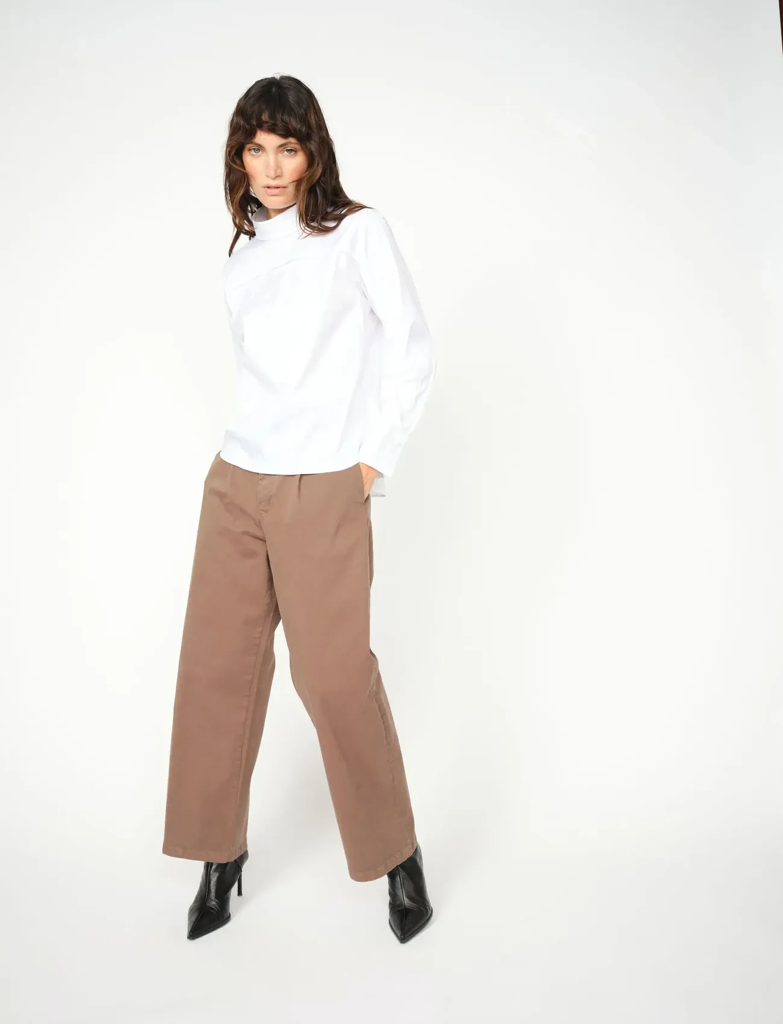 MOS MOSH Mmwillow Chino Pant, 25 Short, Grey, Bukser > Chinos, Dame
