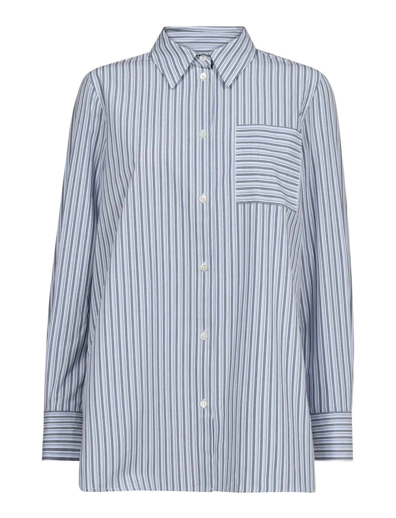 MOS MOSH - MMElinda Slim Stripe Shirt - brunnera blue - 1
