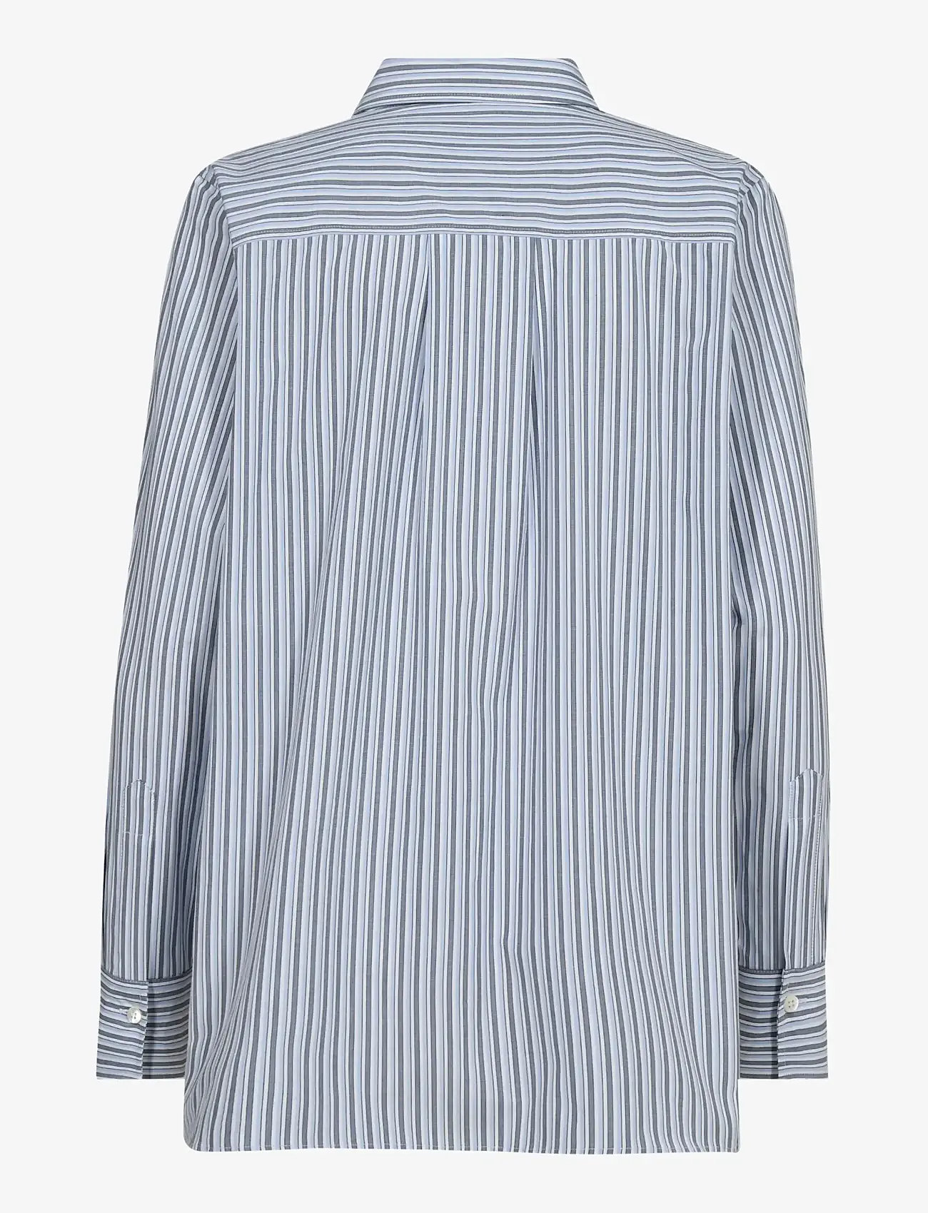 MOS MOSH - MMElinda Slim Stripe Shirt - long-sleeved shirts - brunnera blue - 2