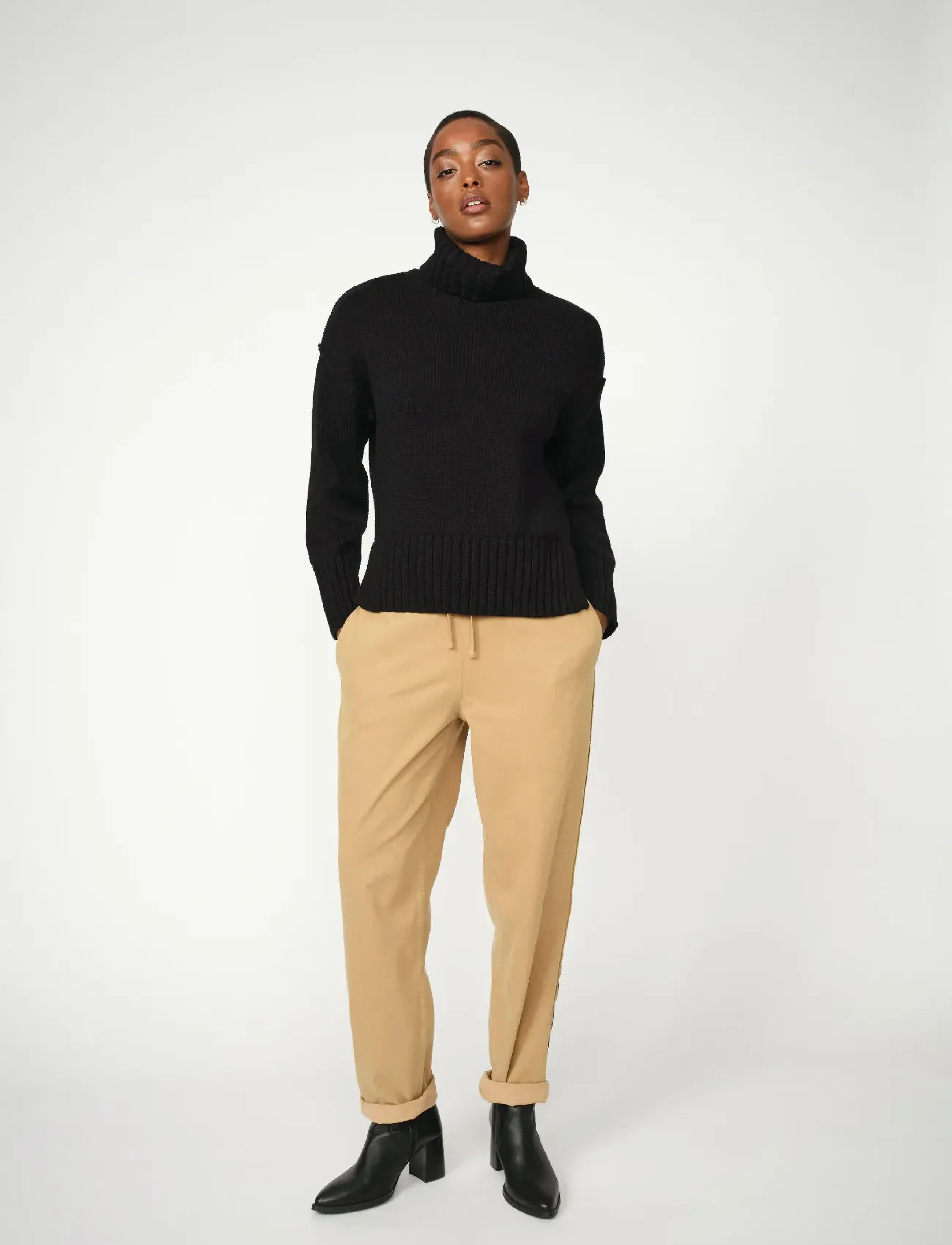 MOS MOSH Mmmaison Lassen Pant, 29 Short, Trousers, Beige - Straight Leg, Frauen