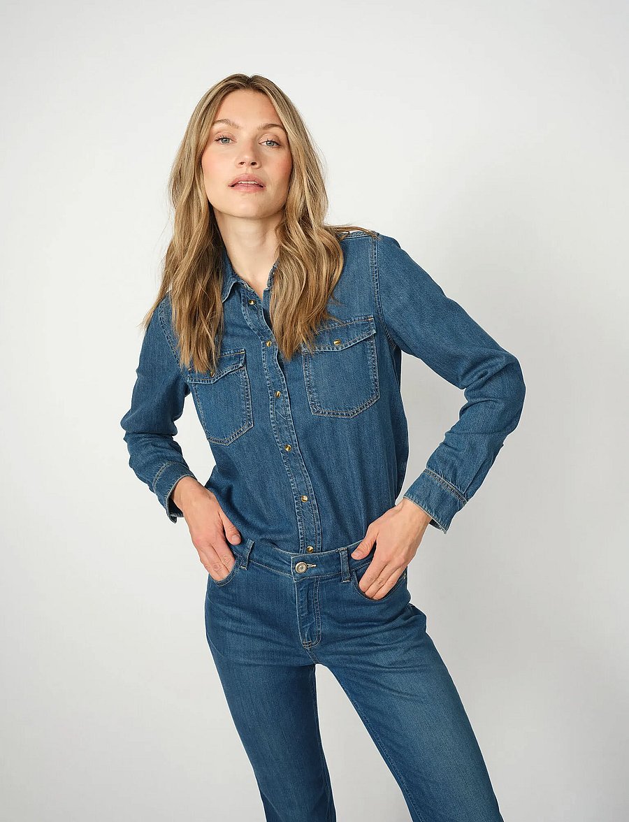 MOS MOSH - MMNatalie Denim Shirt - blue - 3