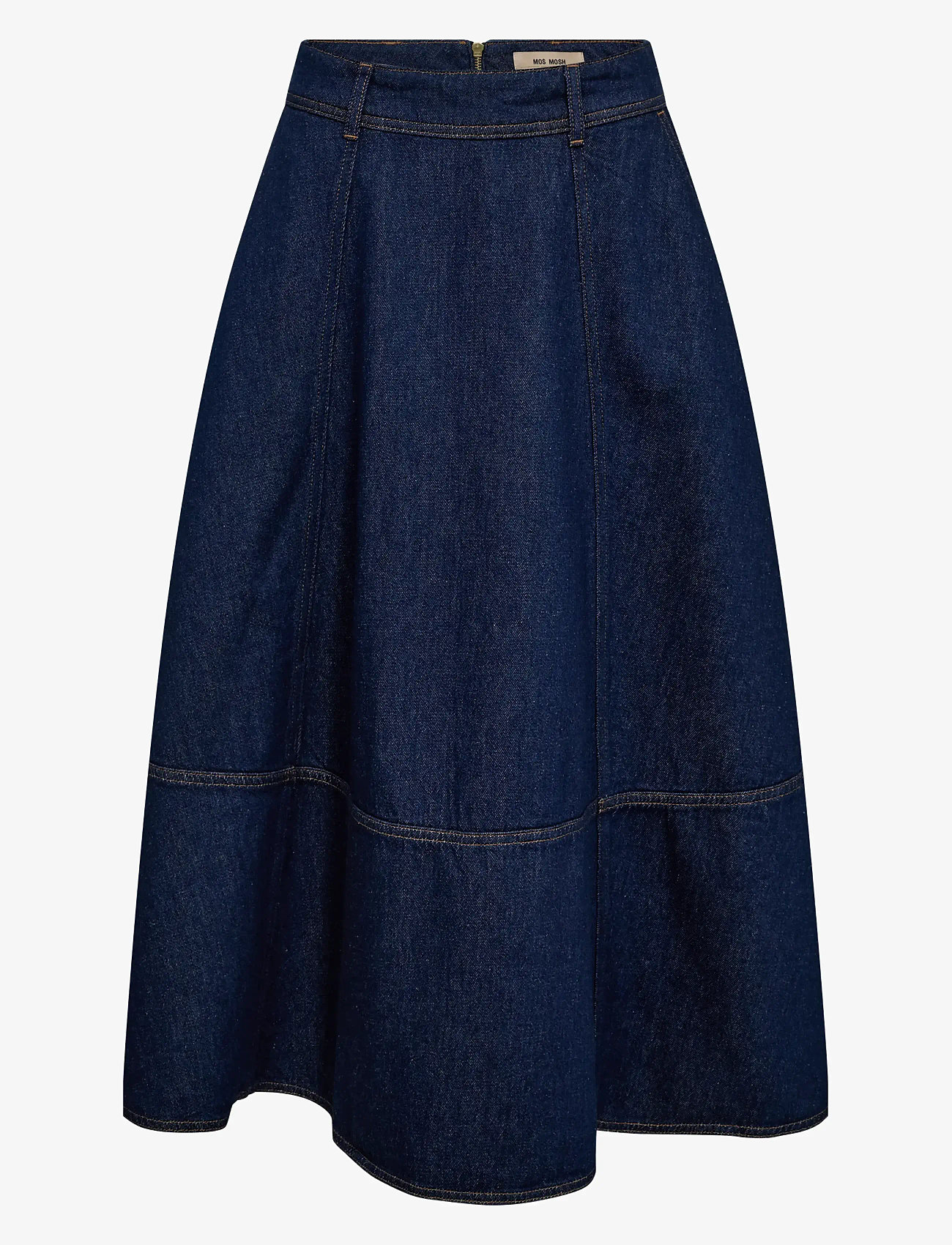 MOS MOSH - MMCynthia A-skirt - džinsiniai sijonai - dark blue denim - 1