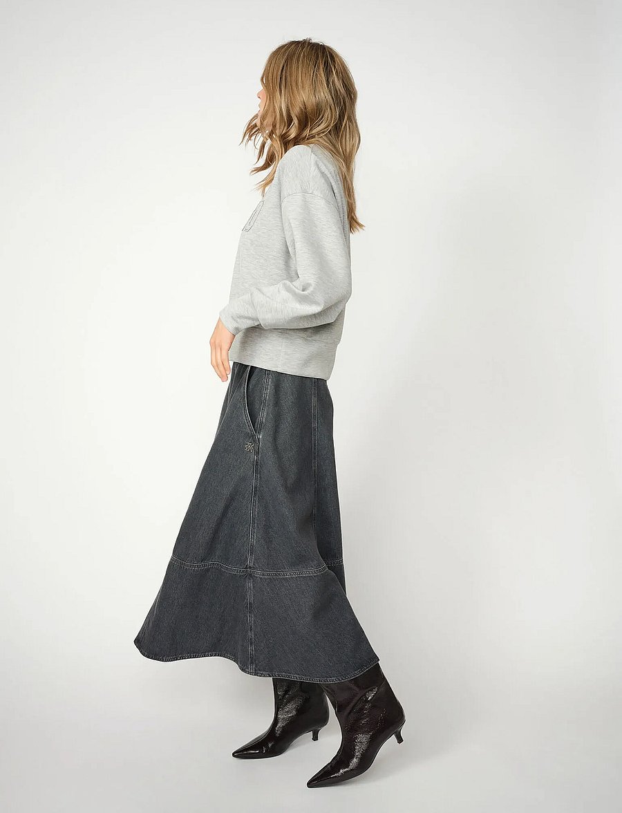 MOS MOSH - MMCynthia A-skirt - jeanskjolar - grey - 3
