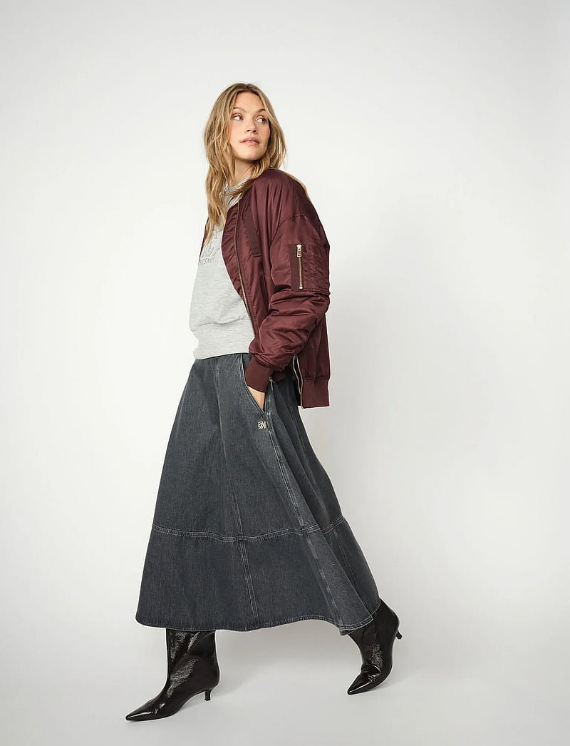 MOS MOSH - MMCynthia A-skirt - teksaseelikud - grey - 4