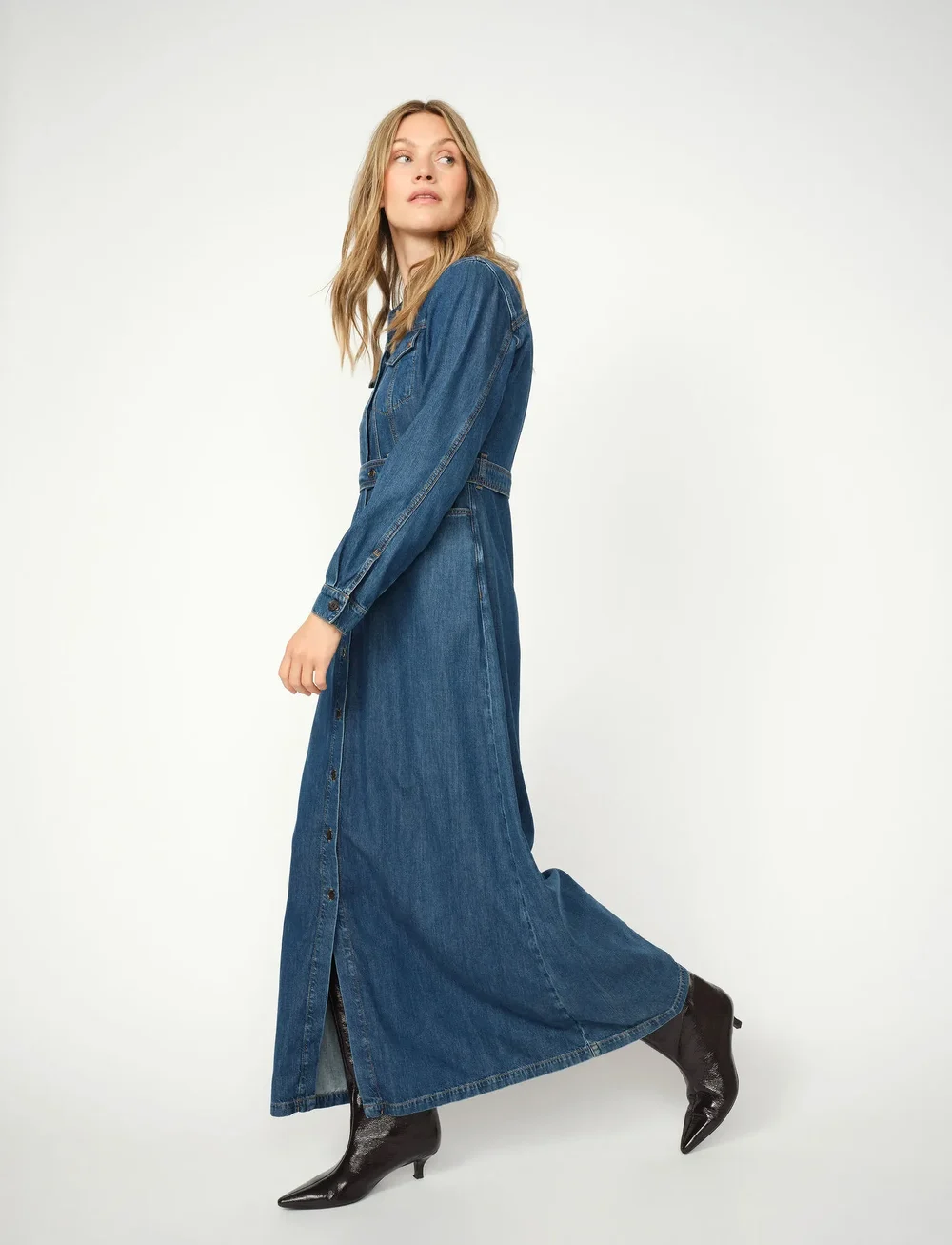 MOS MOSH - MMAllaba Denim Dress - teksakleidid - blue - 0