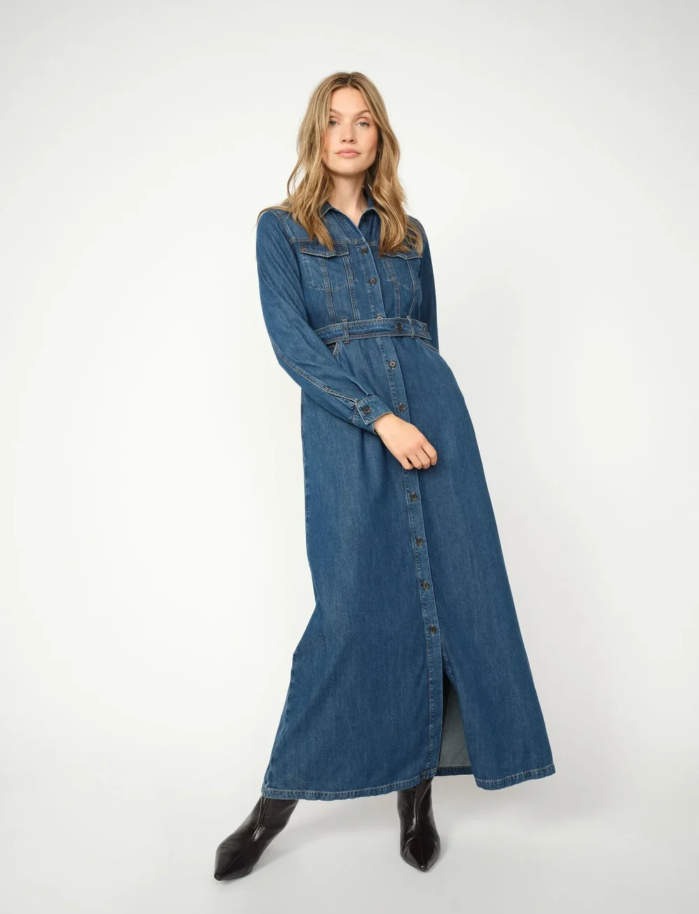 MOS MOSH - MMAllaba Denim Dress - teksakleidid - blue - 4