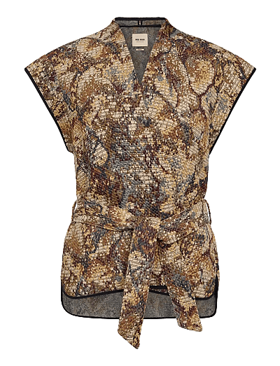 MOS MOSH MMOz Wired Vest - Hversdagsleg Tíska - ECRU / brown