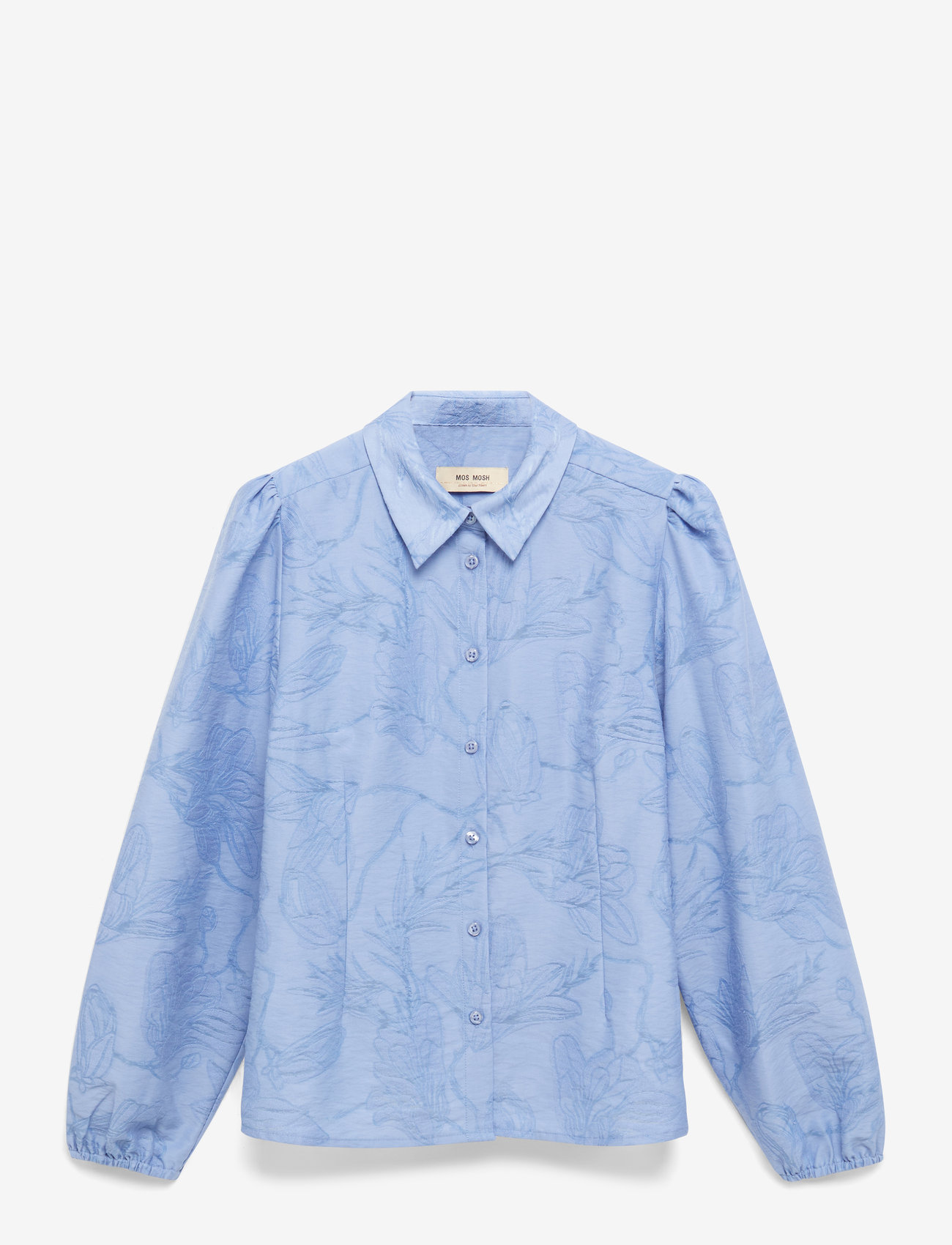 MOS MOSH - MMRayl Tul Shirt - long-sleeved shirts - brunnera blue - 1