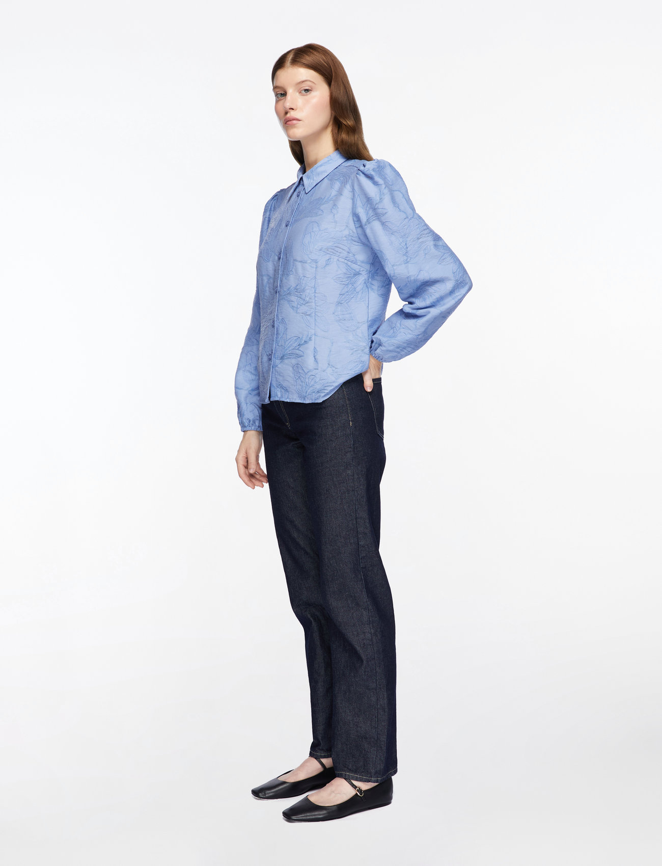 MOS MOSH - MMRayl Tul Shirt - long-sleeved shirts - brunnera blue - 2