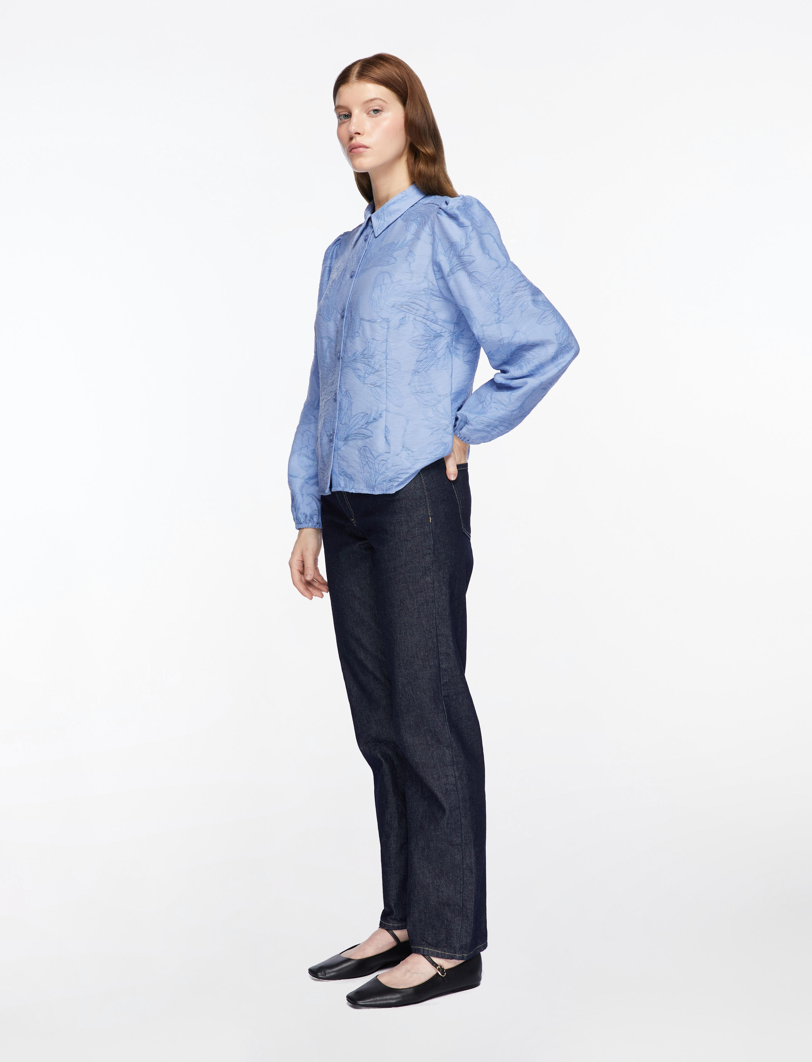MOS MOSH - MMRayl Tul Shirt - langærmede skjorter - brunnera blue - 2