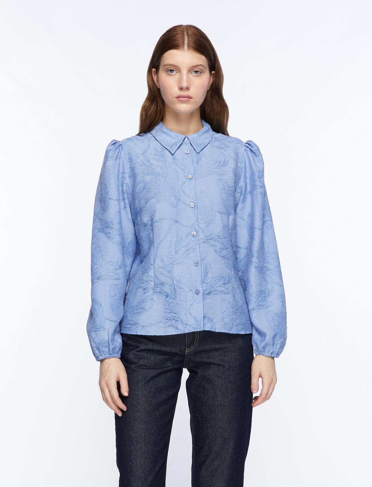 MOS MOSH - MMRayl Tul Shirt - long-sleeved shirts - brunnera blue - 0