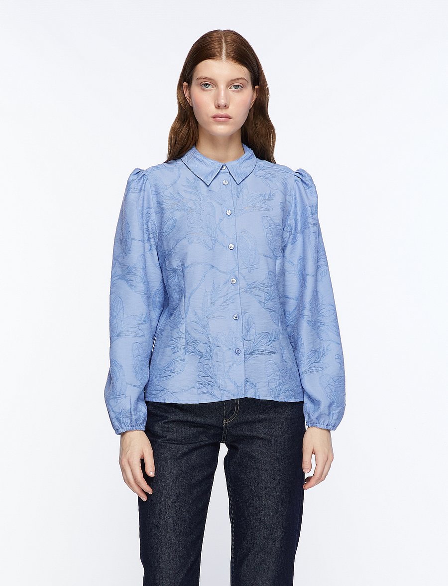 MOS MOSH - MMRayl Tul Shirt - langärmlige hemden - brunnera blue - 0