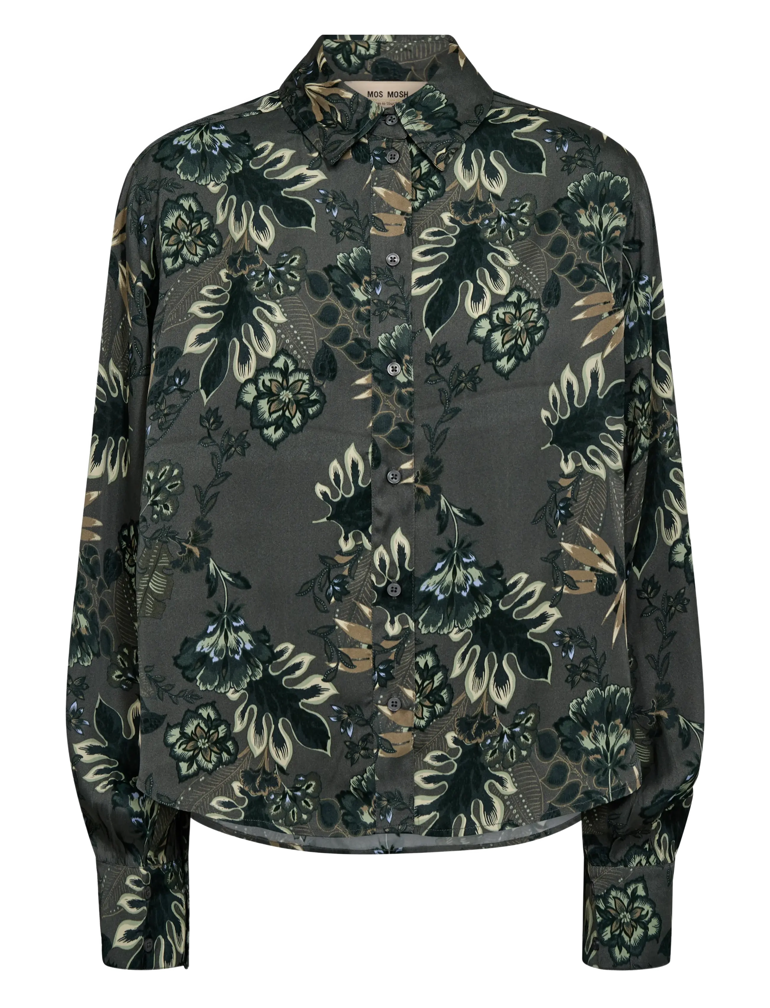 MOS MOSH MMAbina Floro Shirt - Tøj - URBAN CHIC / green