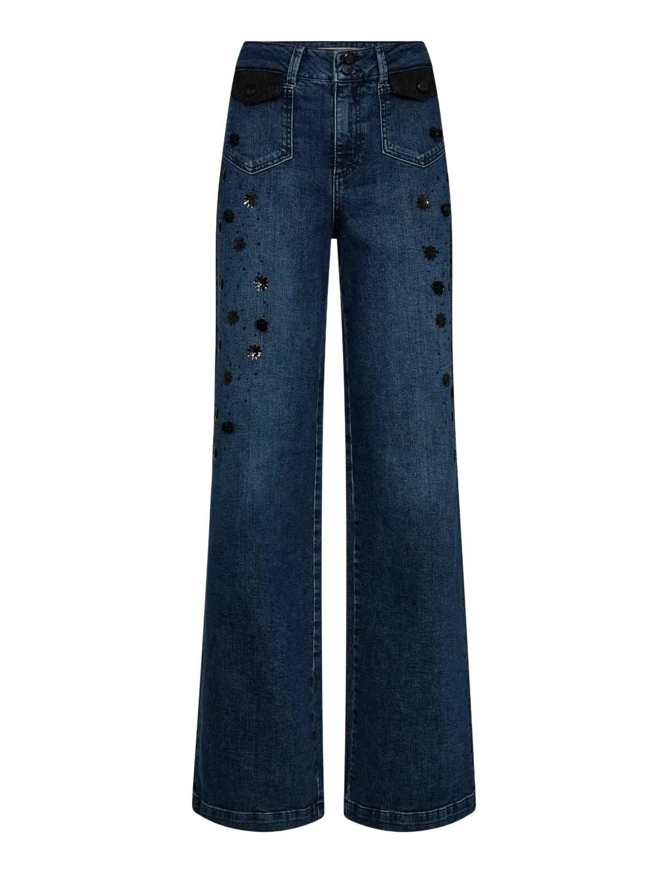 MOS MOSH Mmcolette Bouquet Jeans, 25 Long, Blue, Jeans > Vidde, Dame