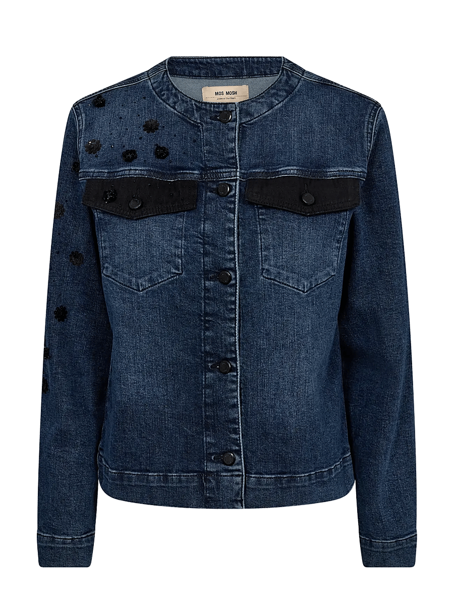 MOS MOSH - MMLeenah Bouquet Jacket - frühlingsjacken - blue - 0
