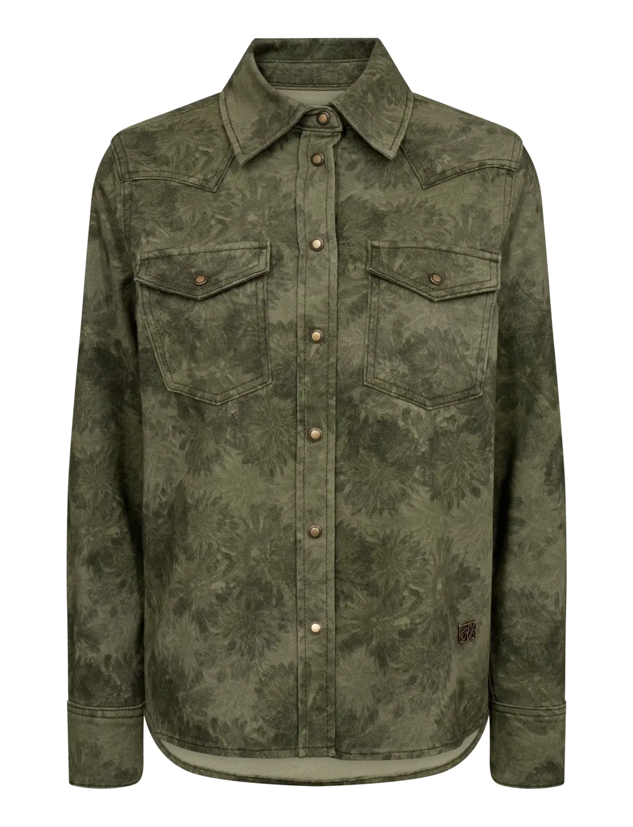 MOS MOSH Mmchristy Print Shirt, XS, Green, Skjorter > Langærmede, Dame