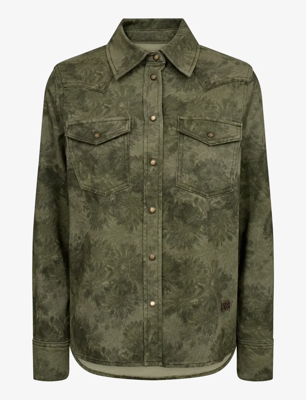 MOS MOSH - MMChristy Print Shirt - long-sleeved shirts - olive night - 0