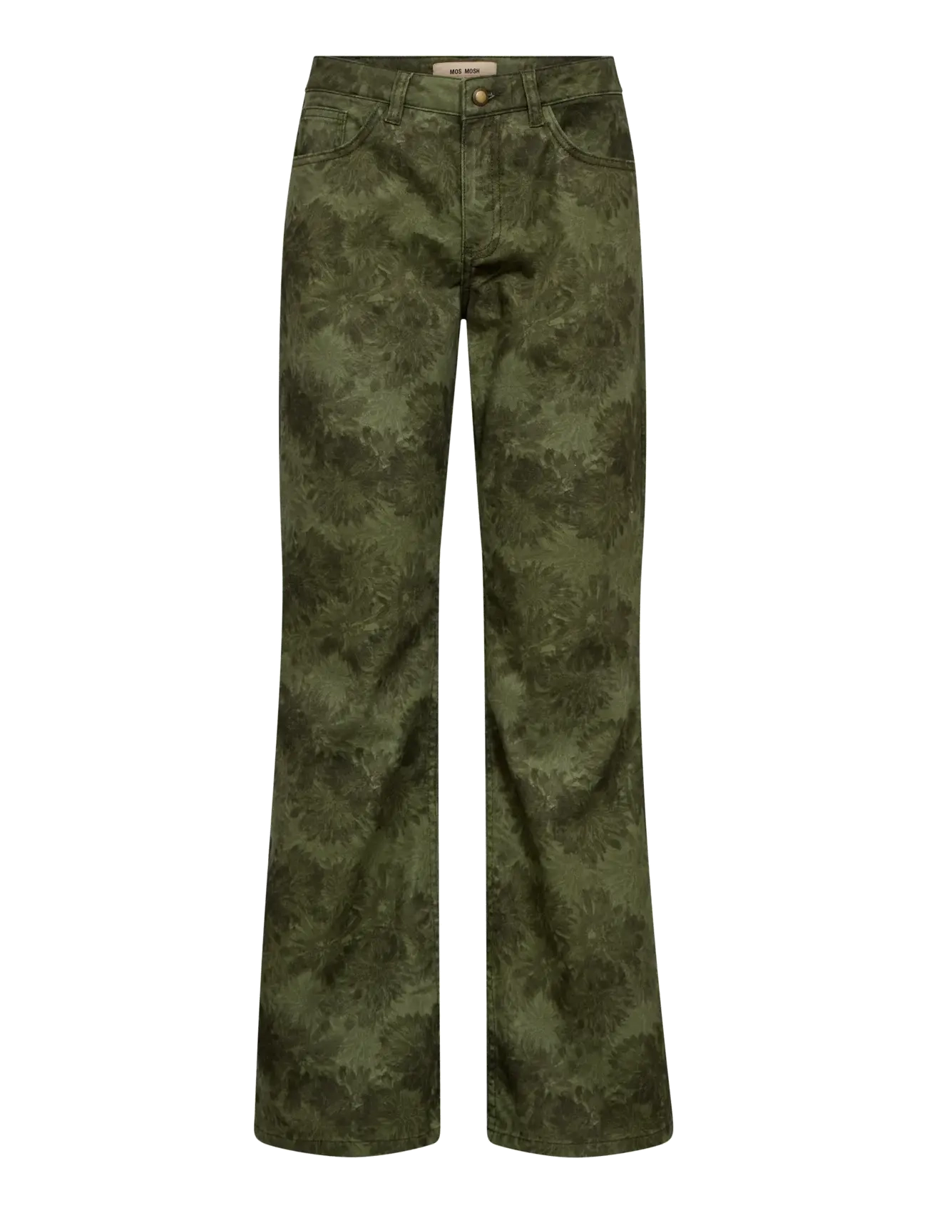 MOS MOSH Mmmarlena Print Pant, 25 Regular, Green, Jeans > Boot Cut, Dame