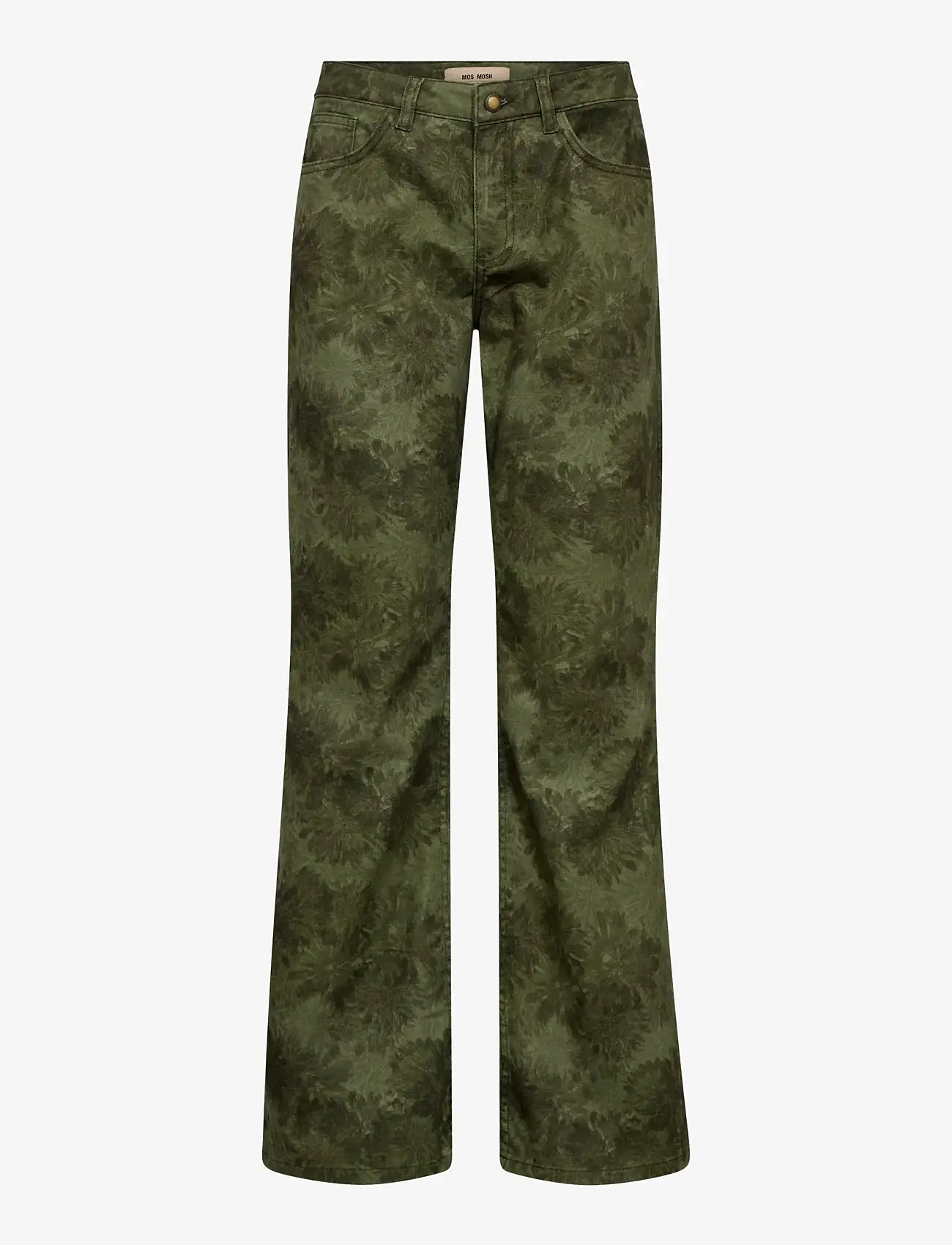 MOS MOSH - MMMarlena Print Pant - bootcut jeans - olive night - 0