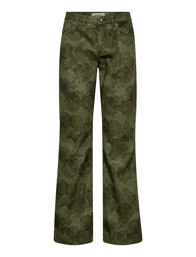 MOS MOSH - MMMarlena Print Pant - bootcut jeans - olive night - 0