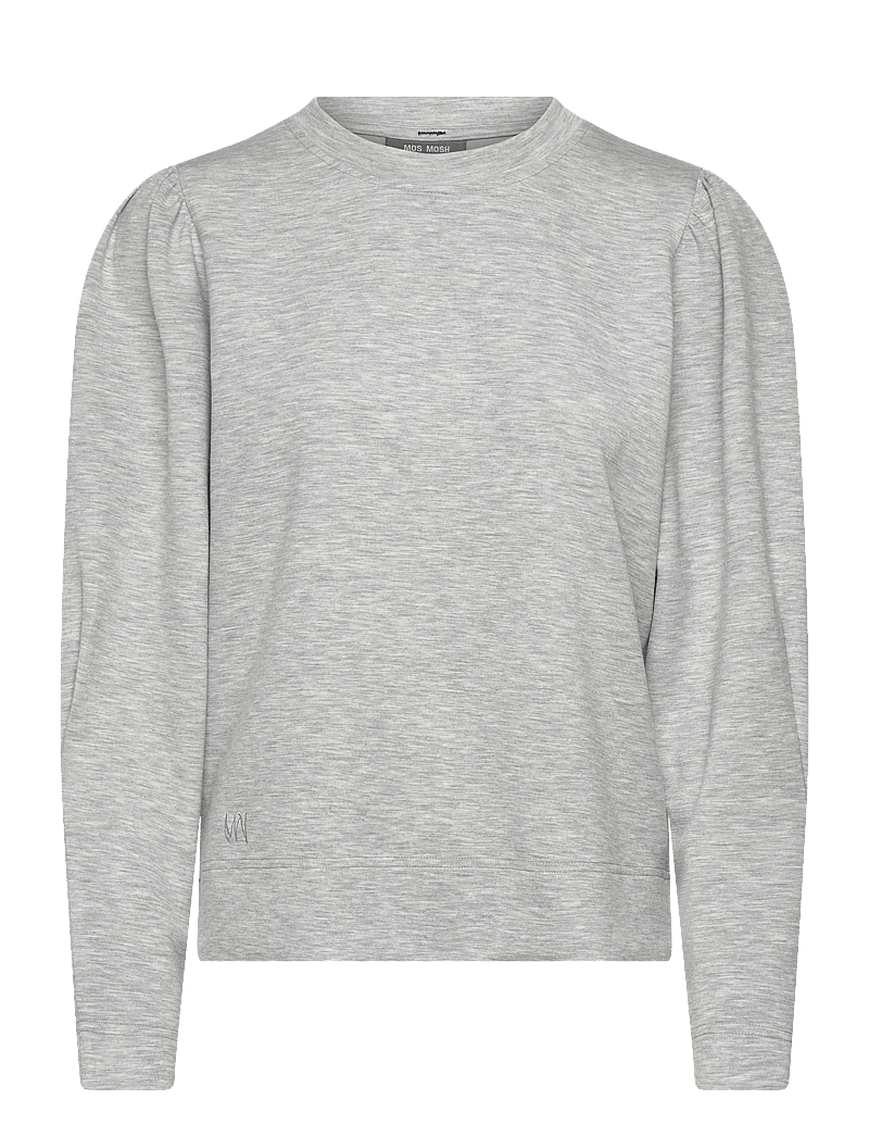 MOS MOSH - MMWinan O-LS Sweatshirt - långärmade toppar - grey melange - 0
