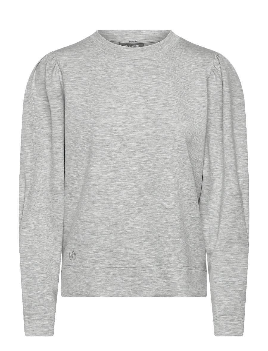 MOS MOSH - MMWinan O-LS Sweatshirt - long-sleeved tops - grey melange - 0