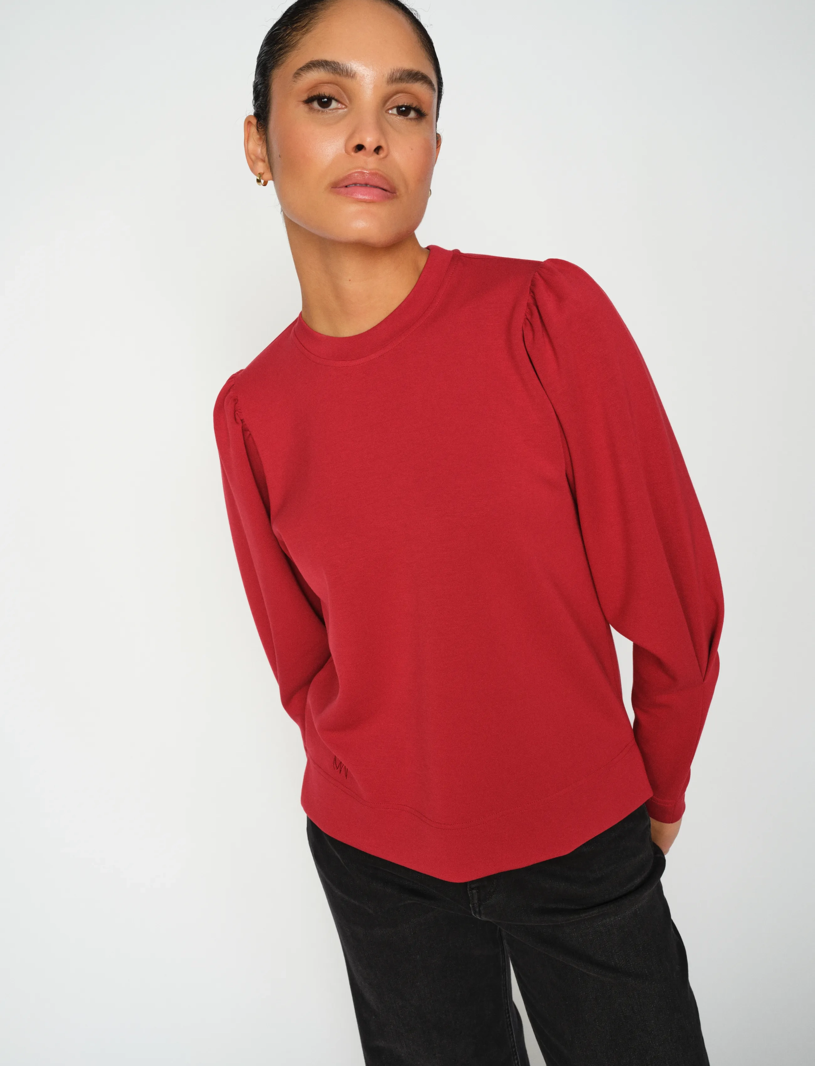 MOS MOSH Mmwinan O-Ls Sweatshirt, Kvinder, Pufærme Sweatshirt, Rød, Str: L