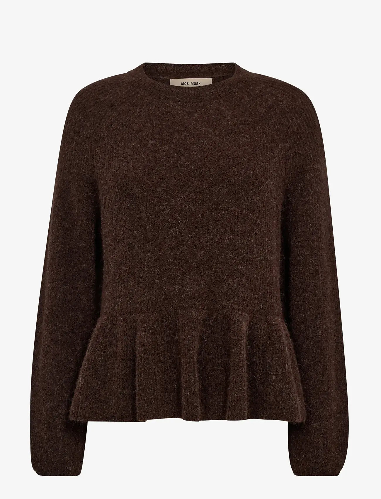 MOS MOSH - MMThora O-Neck Frill Knit - stickade tröjor - bracken - 1