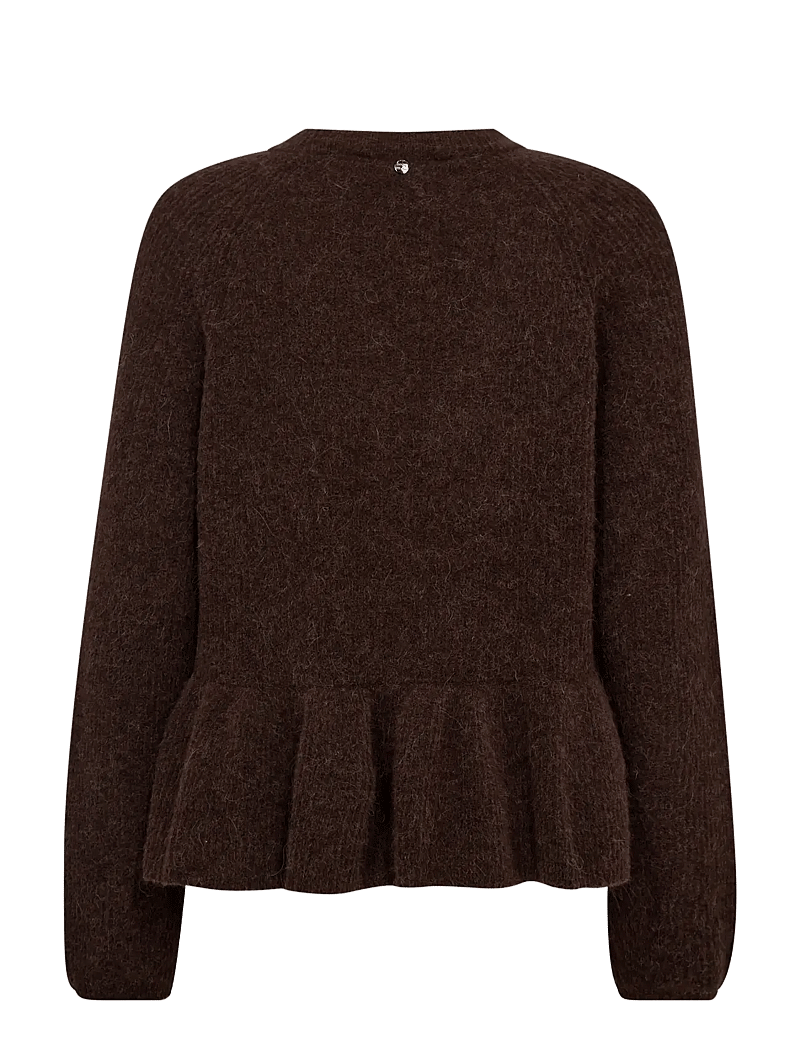 MOS MOSH - MMThora O-Neck Frill Knit - stickade tröjor - bracken - 2