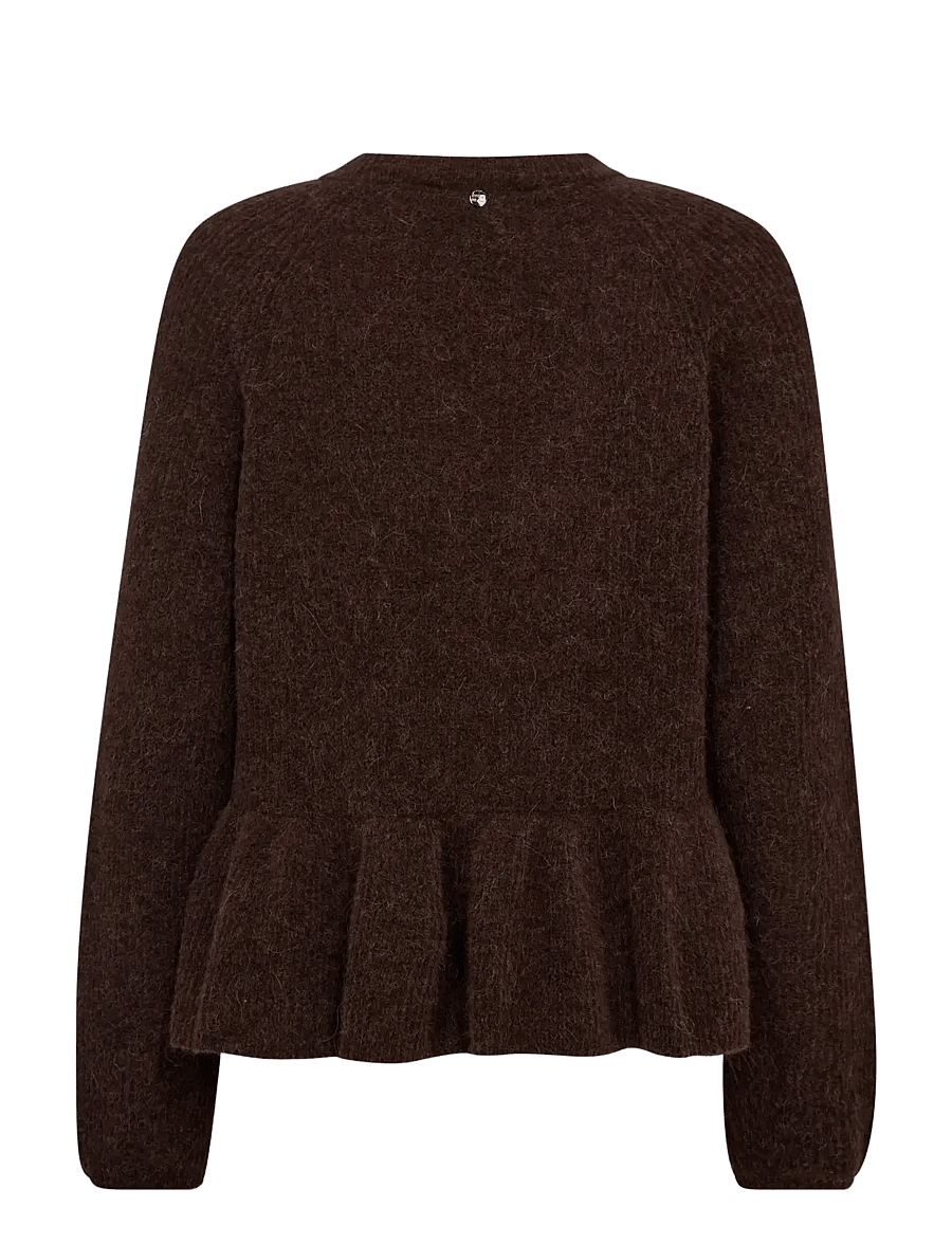 MOS MOSH - MMThora O-Neck Frill Knit - jumpers - bracken - 2