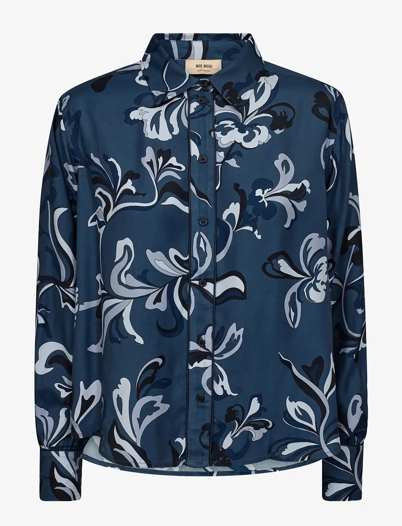 MOS MOSH - MMAbina Serve Shirt - langærmede skjorter - ensign blue - 0