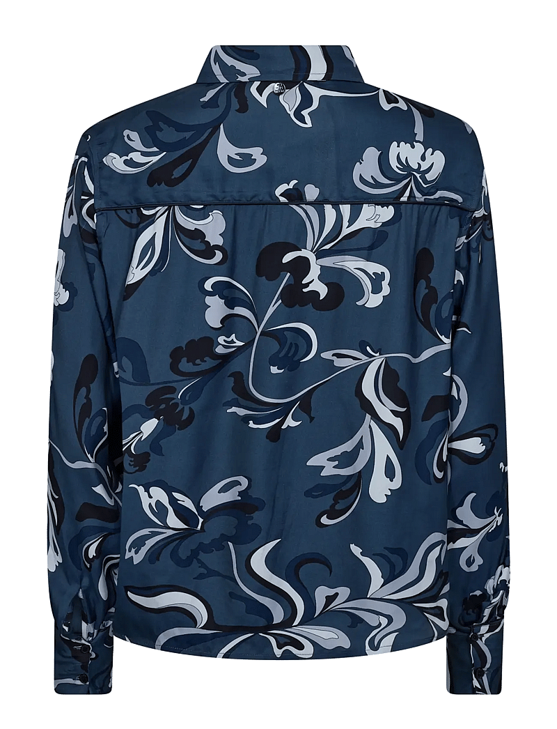 MOS MOSH - MMAbina Serve Shirt - langærmede skjorter - ensign blue - 1