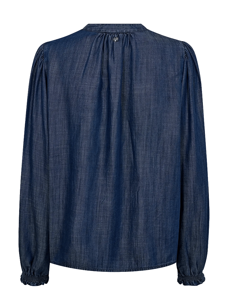 MOS MOSH - MMTazzin Dow Blouse - langærmede bluser - salute navy - 1