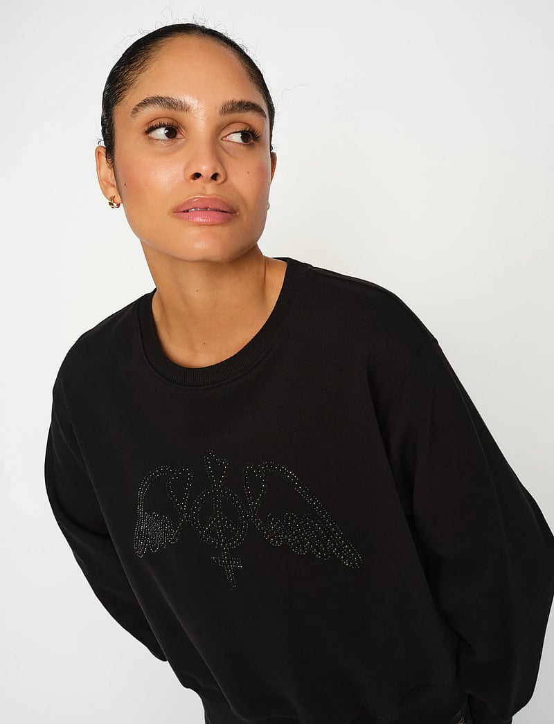 MOS MOSH - MMJaylin O-LS Sweatshirt - dressipluusid - black - 3