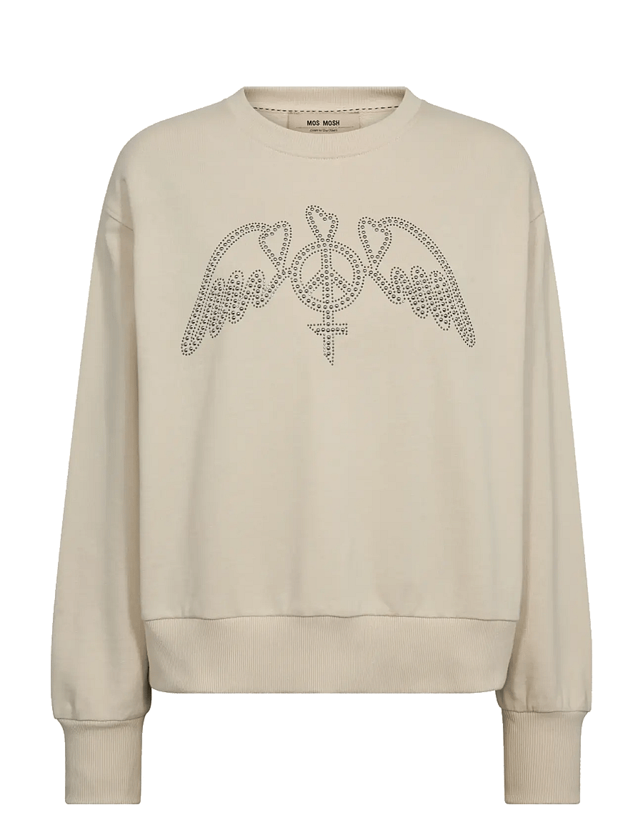 MOS MOSH - MMJaylin O-LS Sweatshirt - sweatshirts - summer sand - 0