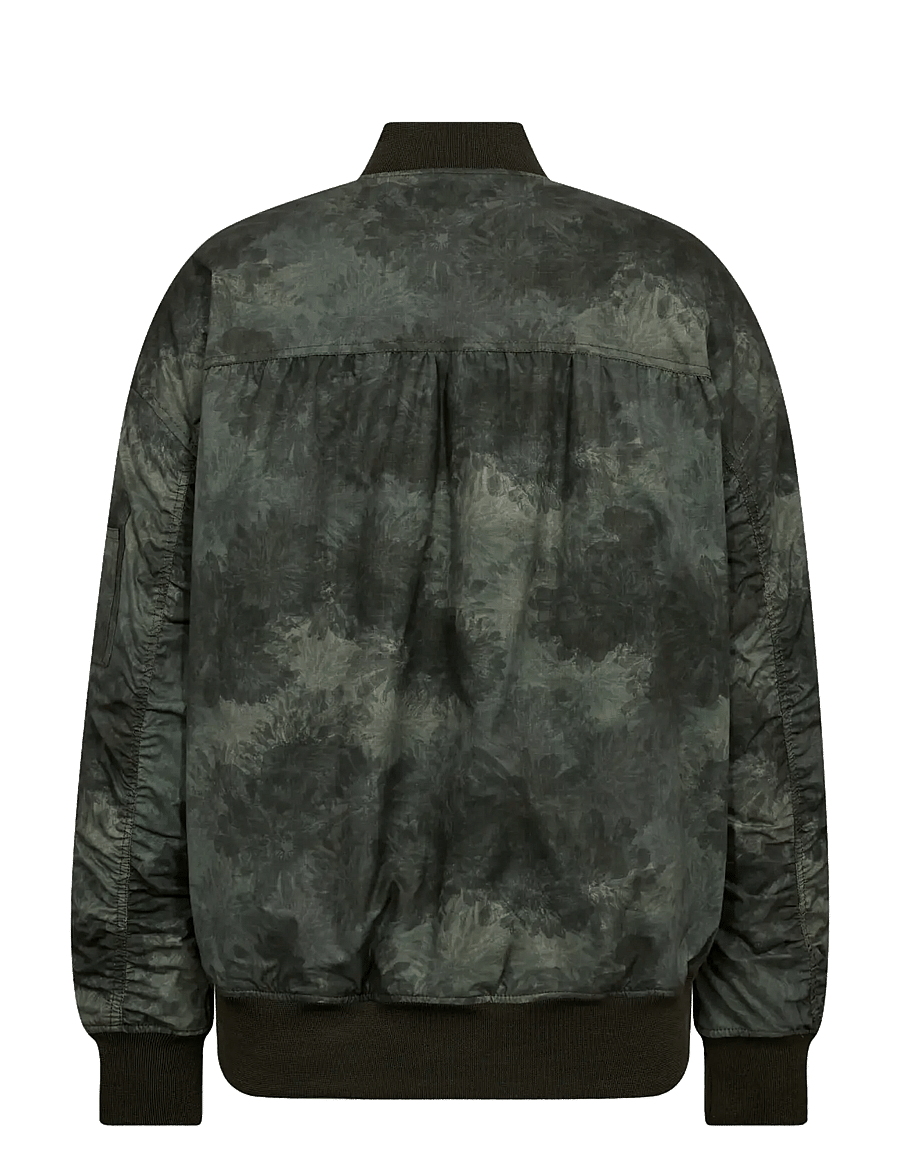 MOS MOSH - MMRuby Print Bomber Jacket - kurtki wiosenne - olive night - 1