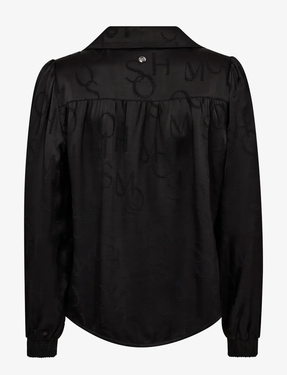 MOS MOSH - MMAldo Monogram Blouse - pikkade varrukatega särgid - black - 1