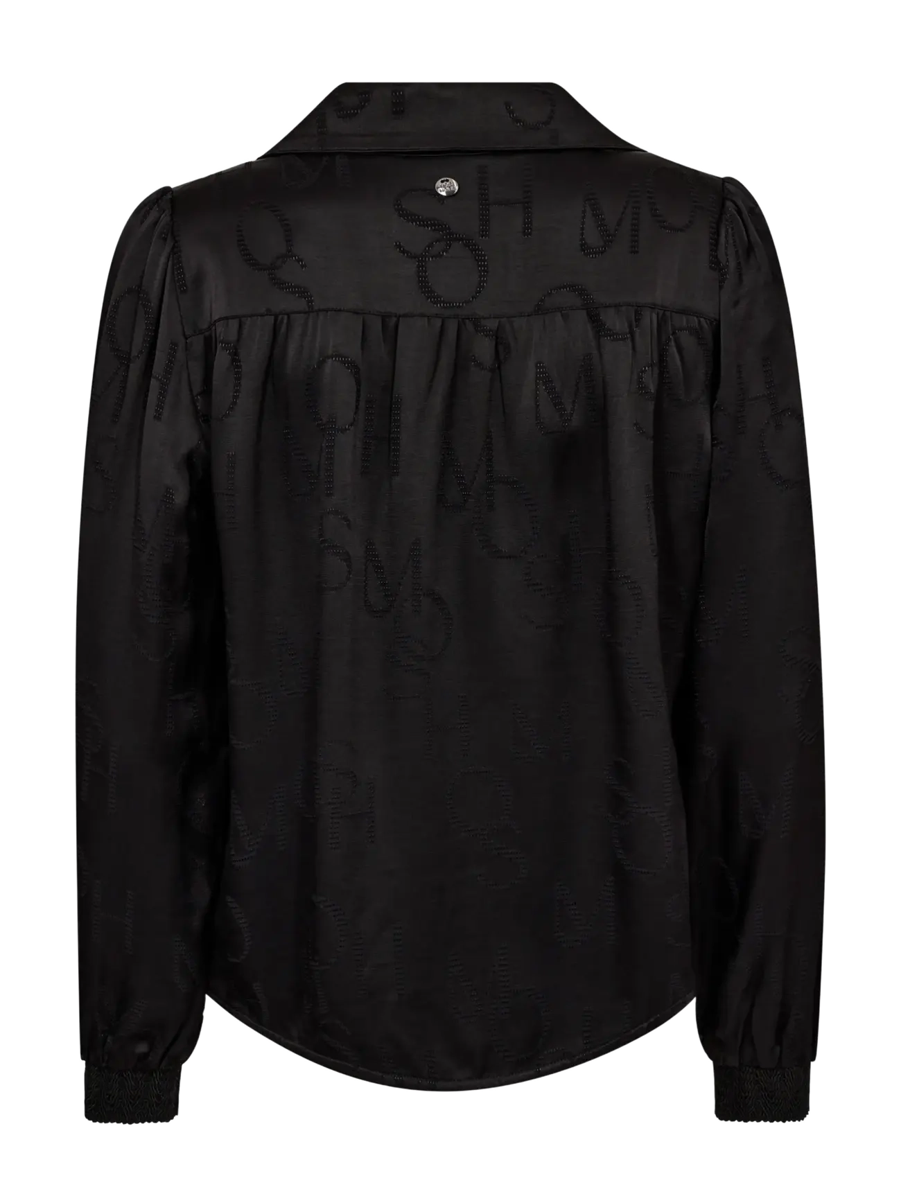 MOS MOSH - MMAldo Monogram Blouse - langärmlige hemden - black - 1