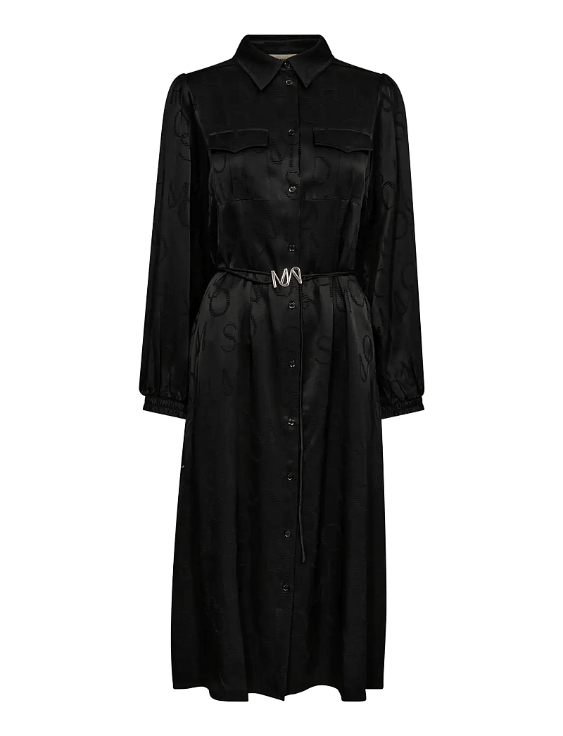 MOS MOSH - MMRaya Monogram Dress - aftonklänningar - black - 0