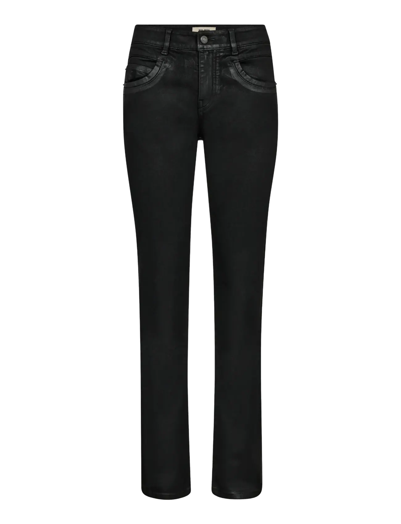 MOS MOSH Mmcarla Naomi Coated Pant, Kvinder, Coated Bukser, Sort, Str: 29 Regular