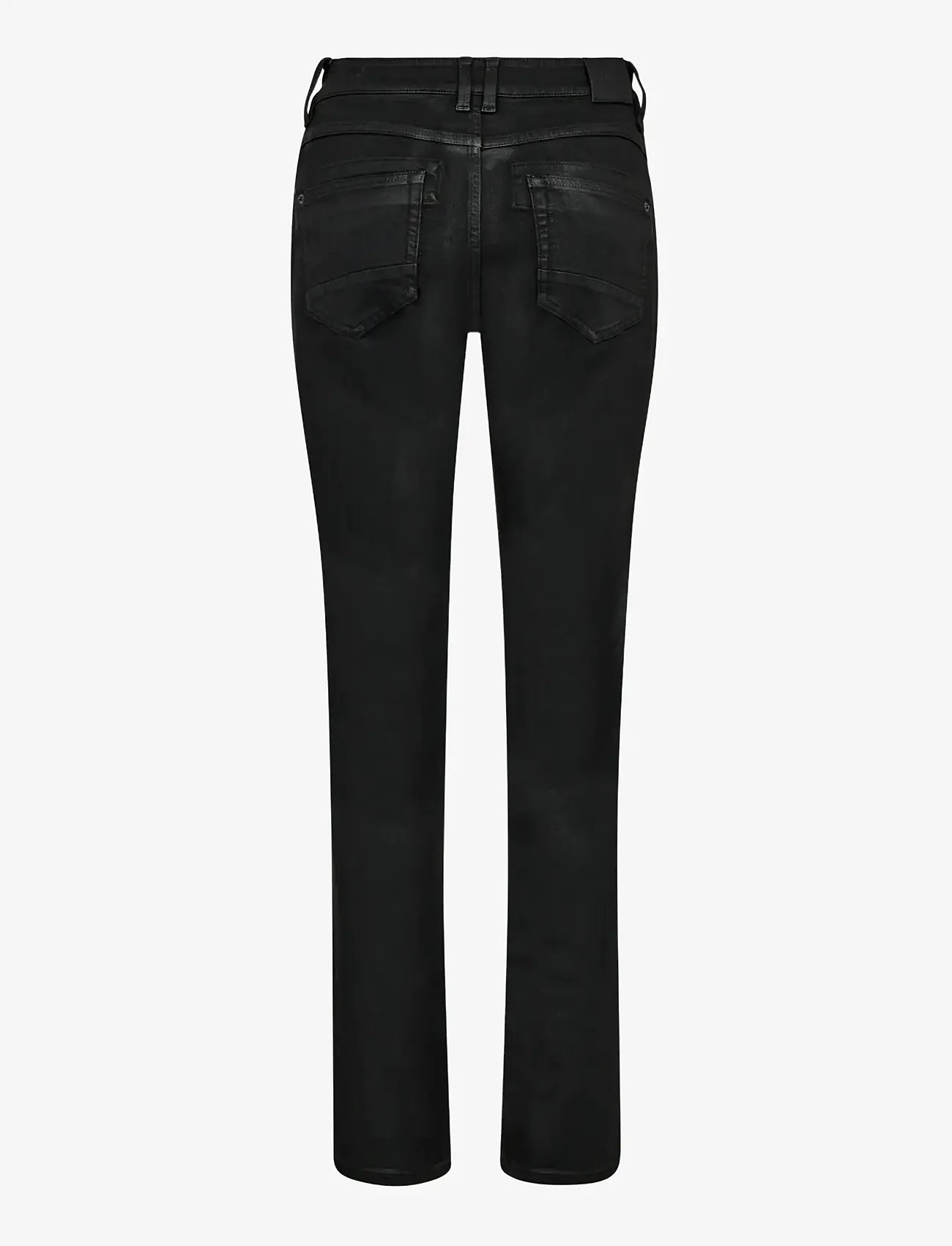 MOS MOSH - MMCarla Naomi Coated Pant - slim fit trousers - black - 1