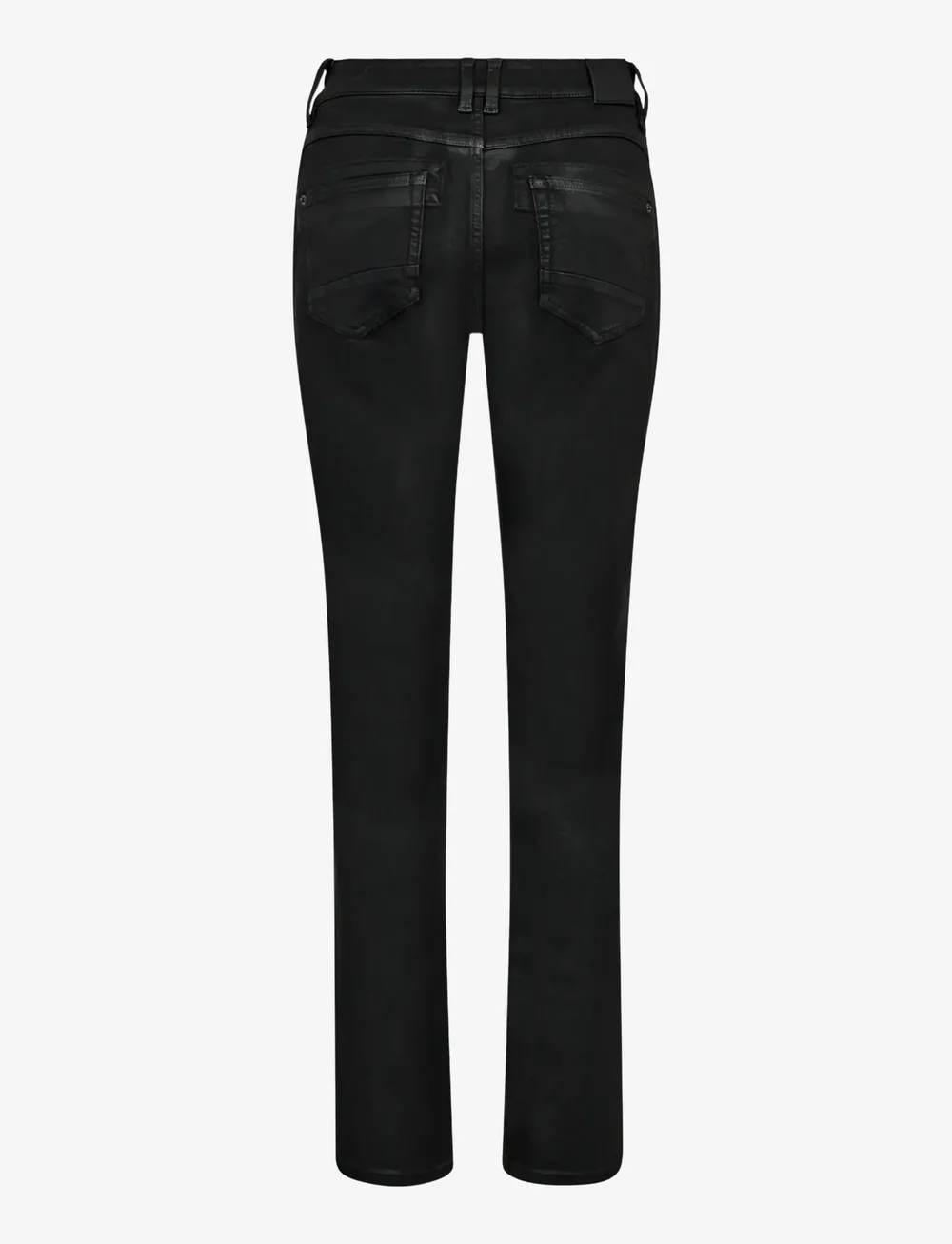 MOS MOSH - MMCarla Naomi Coated Pant - slim fit hosen - black - 1