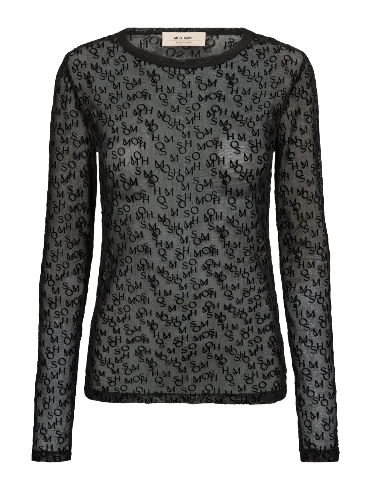 MOS MOSH MMLoretta Mono Mesh Blouse - Kleidung - BLACK / black