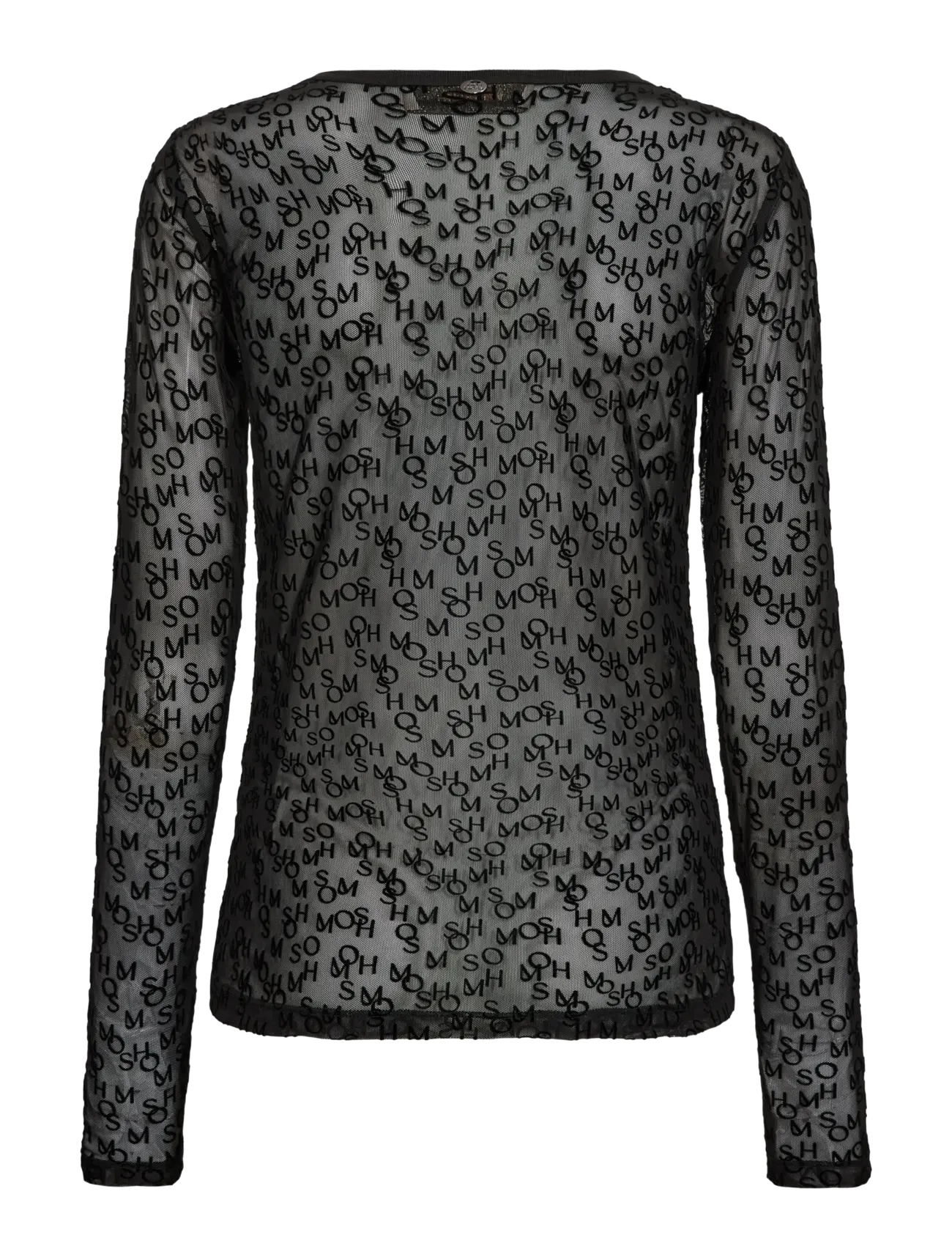 MOS MOSH - MMLoretta Mono Mesh Blouse - long sleeved blouses - black - 2