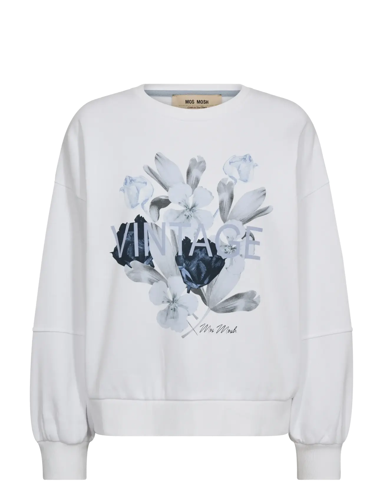 MOS MOSH MMNati O-LS Sweatshirt - Tøj - WHITE / white
