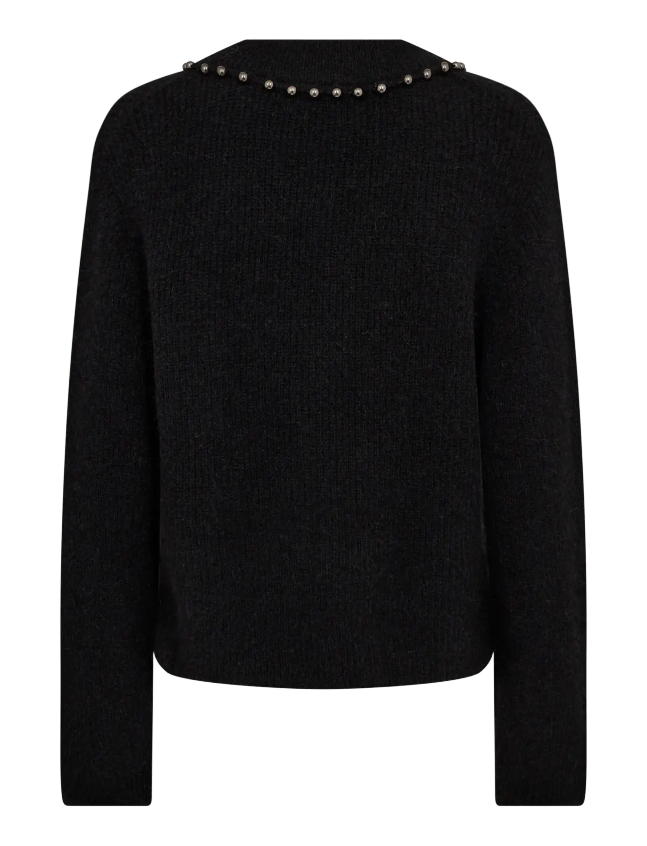 MOS MOSH - MMZora V-Neck Bead Knit - strikkegensere - black - 2