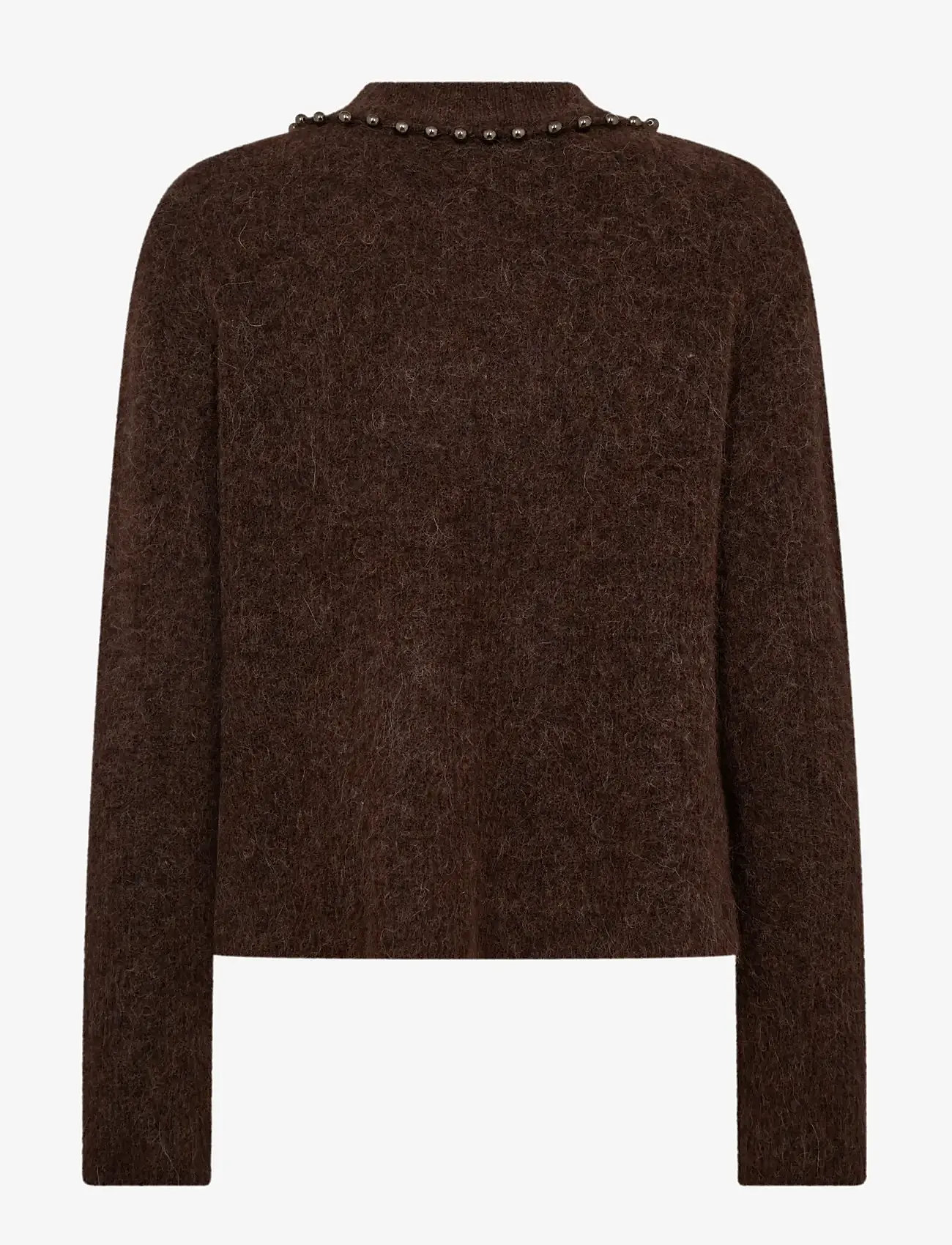 MOS MOSH - MMZora V-Neck Bead Knit - jumpers - bracken - 2