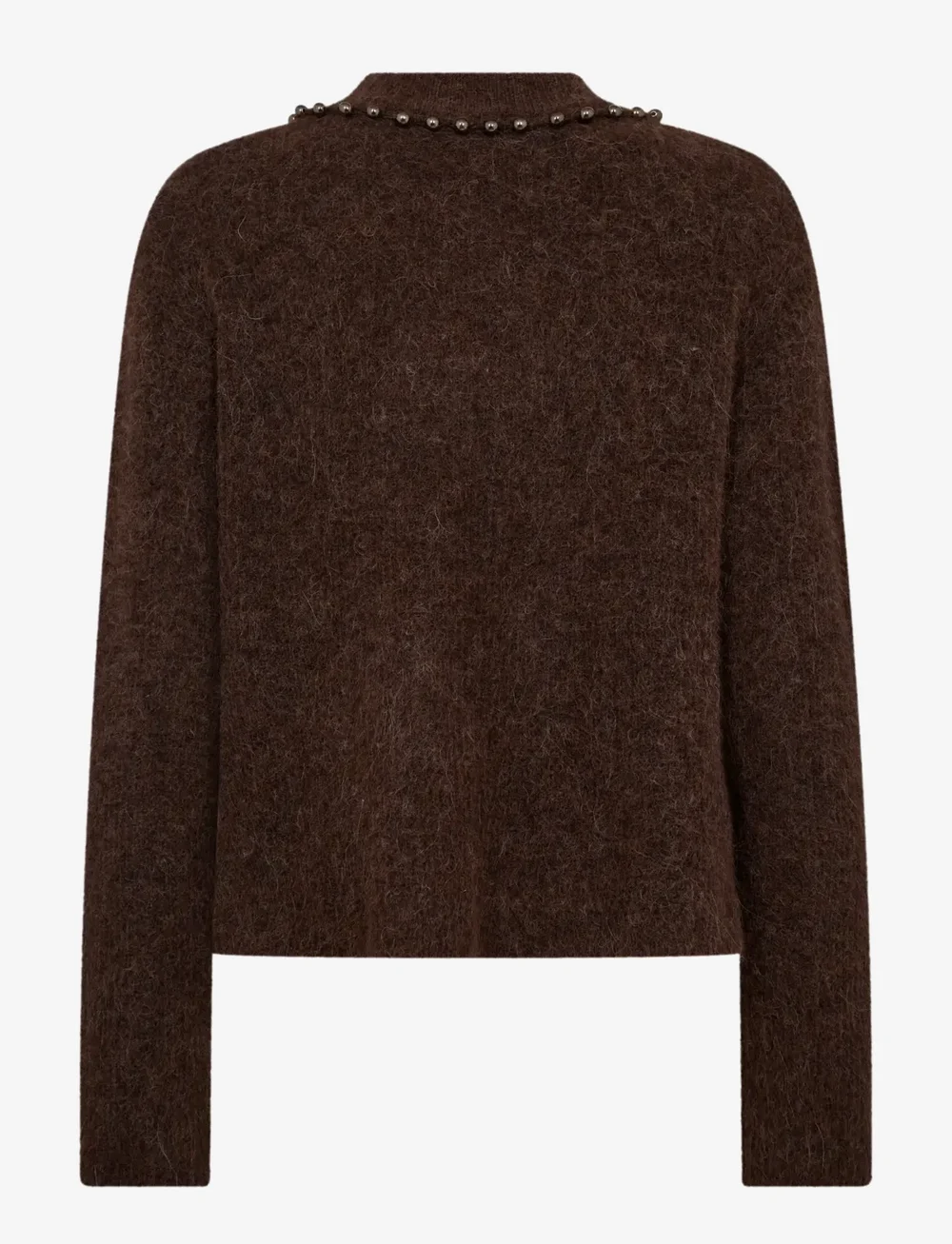 MOS MOSH - MMZora V-Neck Bead Knit - stickade tröjor - bracken - 2