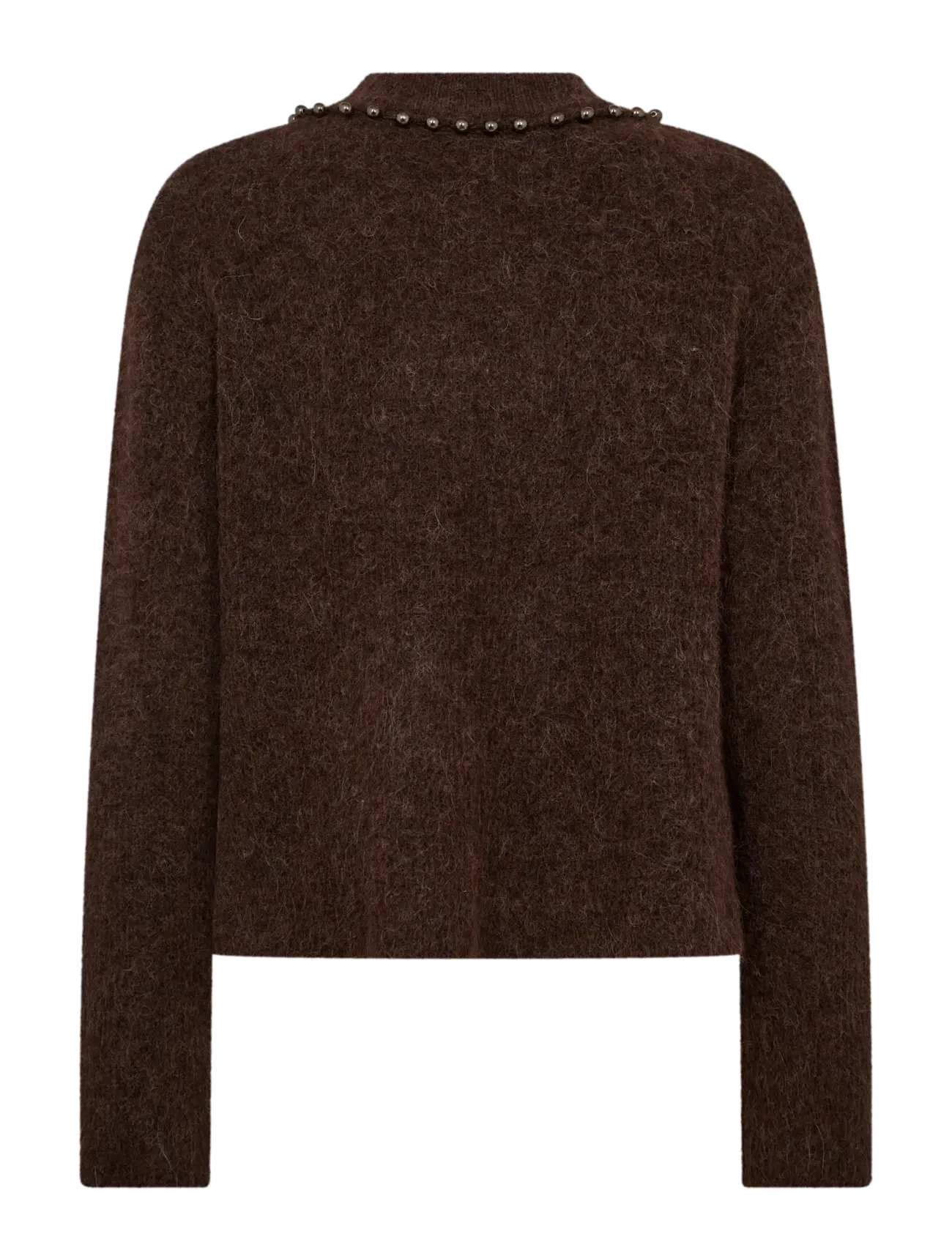 MOS MOSH - MMZora V-Neck Bead Knit - jumpers - bracken - 2